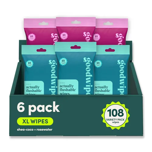 goodwipes Toallitas desechables tamaño de viaje, toallitas húmedas extra grandes para adultos, toallitas portátiles para llevar, seguras para