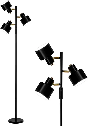 Miniatura 10 de OYEARS Lámpara de pie para sala de estar, iluminación brillante, alta y moderna, industrial, vintage, lámparas de esquina de pie, luz LED, luz