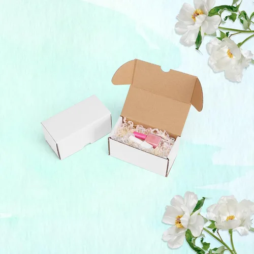Miniatura 4 de WIFTREY Paquete de 40 cajas de envío pequeñas de 4.6 x 2.2 x 2.2 pulgadas para embalaje de pequeñas empresas, caja de correo de cartón corrugado