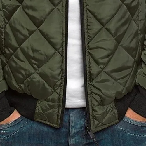 Miniatura 6 de Chaqueta bomber de invierno para hombre, abrigo grueso y cálido de algodón acolchado de béisbol