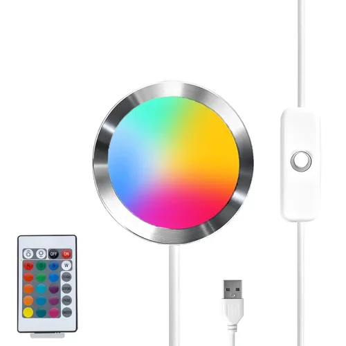 1 pieza de kit de lámpara LED RGB con control remoto 001, función de memoria de fallo de energía para impresoras 3D Bambu Lab Multicolor Makerworld