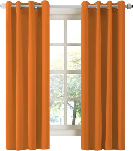 Miniatura 113 de LA PALMA Cortinas opacas con aislamiento térmico y ojales, para sala de estar, dormitorio, paquete de 2 paneles