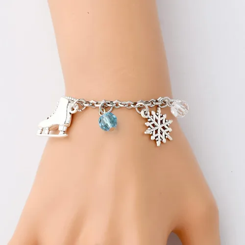 Miniatura 4 de UJIMS Pulsera con dije de hielo, regalo para amantes del anime, regalo de patinaje artístico para mejores amigos, amantes del patinaje, regalos