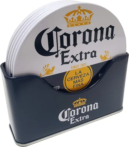 Miniatura 5 de Juego de 6 posavasos Corona con soporte de metal de pie, escena marina