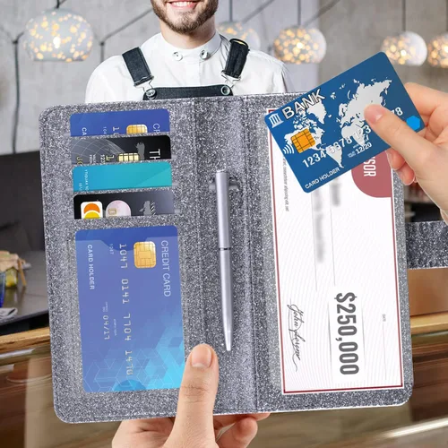 Miniatura 2 de ACdream Checkbook Cover, Leather RFID Blocking Check Book Wallet