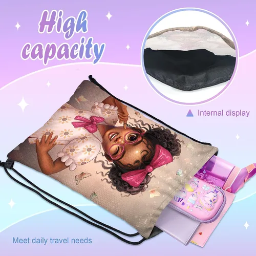 Miniatura 5 de LMSM Bolso con cordón afroamericano para mujer, Estilo-5, Cordón