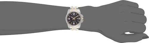 Miniatura 4 de Casio LTP1314SG-1AV Reloj de cuarzo de acero inoxidable plateado con esfera negra para mujer
