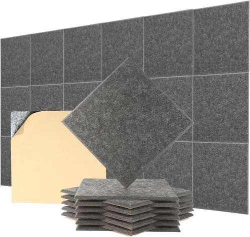 Miniatura 10 de Paneles acústicos de pared, azulejos con cancelación de ruido para estudio en casa y oficina, a prueba de sonido de calidad, paneles de espuma a