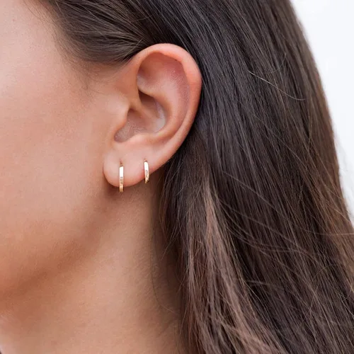 Miniatura 8 de Aretes de aro pequeños para cartílago para mujeres, hombres y niñas, 3 pares de aretes hipoalergénicos de plata de ley, 0.390.39 pulgadas