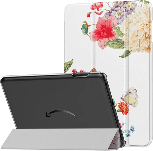 Miniatura 21 de MoKo Funda para tableta Amazon Kindle Fire HD 8 y 8 Plus (12/10ª generación, 2022/2020), funda de piel sintética con soporte triple y carcasa azul