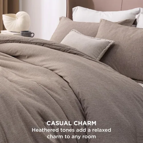 Miniatura 347 de Bedsure Juego de edredón Twin/Twin XL, ropa de cama suave beige para todas las estaciones, juego de cama teñido catiónico, 2 piezas, 1 edredón