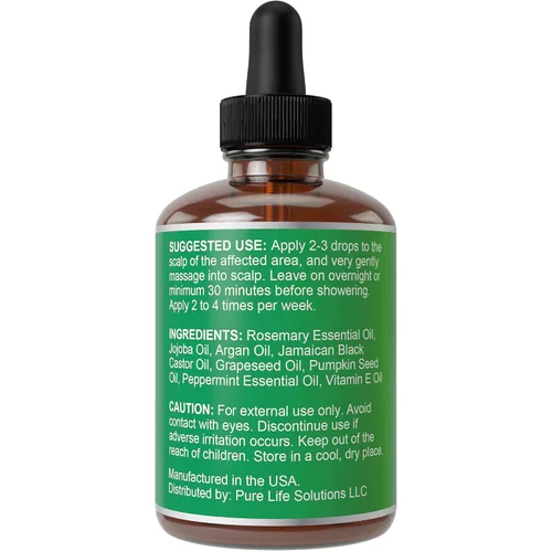 Miniatura 6 de Aceite de romero para el crecimiento del cabello para mujeres, hombres. Fortalece e hidrata el adelgazamiento, el cabello seco para un cuero