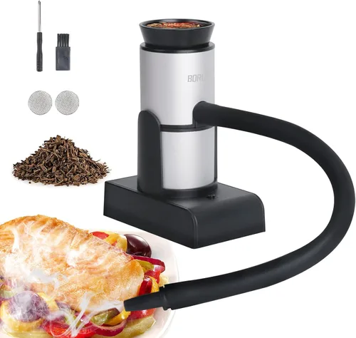 Miniatura 10 de BORUIT Pistola para Ahumar Cóctel Incluye Virutas de Madera y Accesorios, Ahumador Portátil para Bebidas, Kit de Infusión de Humo