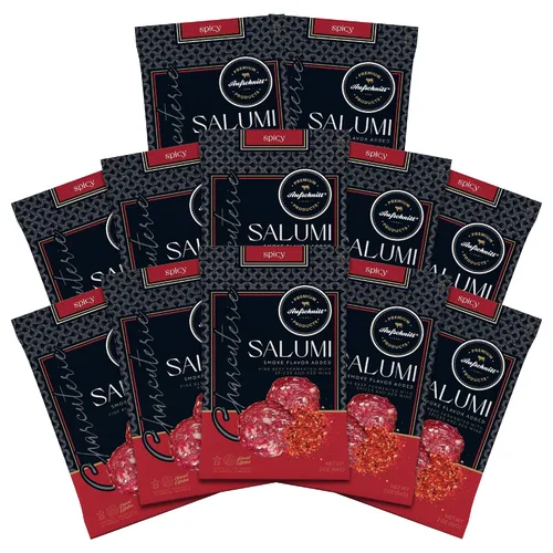 Miniatura 13 de Aufschnitt Meats Kosher Salumi - Salchicha en rodajas, carne de embutidos - Carne fermentada fina - 2 onzas, original, paquete de 12