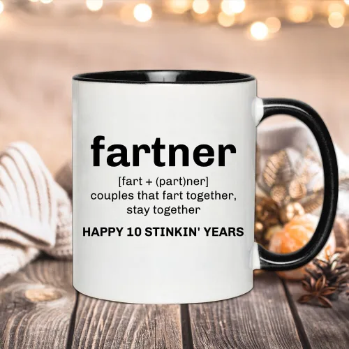 Miniatura 5 de Taza de 10 aniversario, regalos de boda de 10 aniversario para marido, regalos de boda de aniversario de 10 años para esposa, 10 años de matrimonio