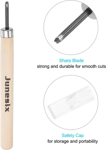 Miniatura 4 de uxcell Cuchillo de tallado de madera, cinceles, acero al carbono 50# de 0.059 in, pequeño triángulo para esculpir escultura artesanal, carpintero