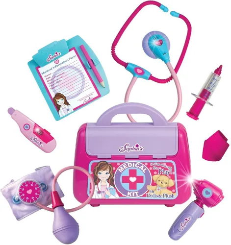 Miniatura 7 de Sophia's Yeso y Muletas para Muñecas Juego de Accesorios de 4 Piezas con Muletas de Axila de Juguete, Yeso de Brazo, Yeso de Pierna, y Vendaje