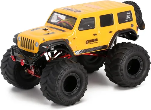 Miniatura 7 de INJORA Monster Truck - Juego de neumáticos de llanta para Axial SCX24 FMS FCX24 y TRX4MT, 2.756 x 1.496 in, MT1012 (negro)