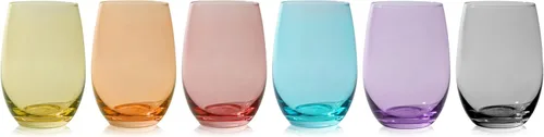 Miniatura 14 de True Juego de copas de vino sin tallo, copas modernas para vinos tintos y blancos, cócteles, bebidas, regalos de boda, inauguración de la casa