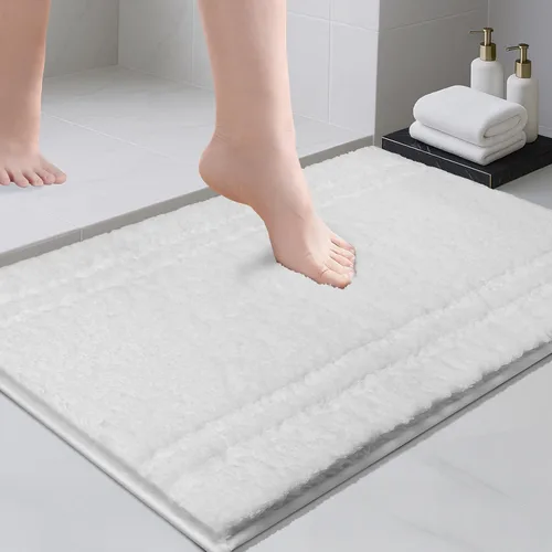 Miniatura 10 de PURRUGS Alfombra de baño antideslizante, lavable a máquina, 20 x 24 pulgadas, en forma de U, súper absorbente y de secado rápido, tapete de baño