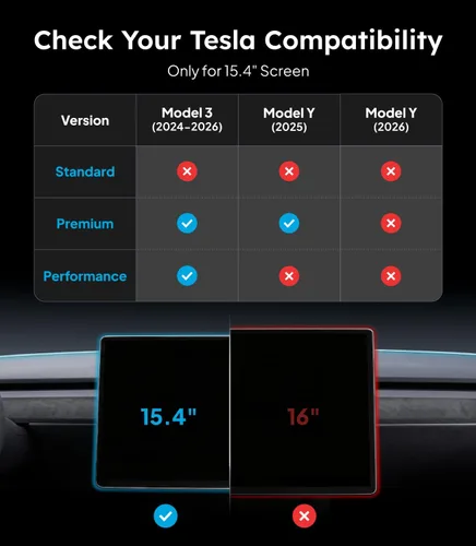 Miniatura 4 de Wigoo Protector de pantalla para Tesla Model 3 (2024 ~ 2026) y Model Y Premium 2025 mate [sin reflejos ni huellas dactilares] Accesorios