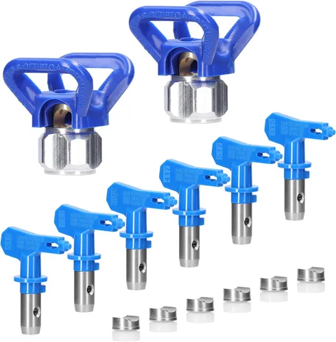 Puntas de pulverización para pulverizador sin aire, puntas de pulverización reversibles sin aire de Geevorks 6 piezas con 2 piezas de asientos de