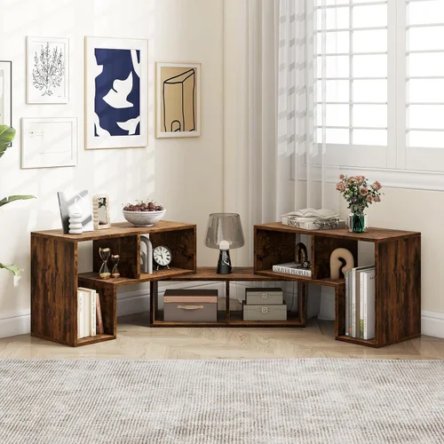 Miniatura 7 de Giantex Soporte de TV de combinación libre para dormitorio, centro de entretenimiento para TV de 50, 55, 60, 65 pulgadas, mesa consola multimedia