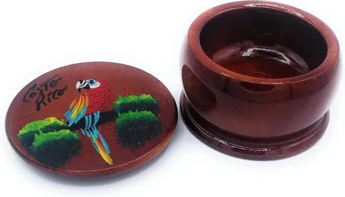 Miniatura 15 de Joyero de madera - Decoración pintada a mano - Juego de 1 joyero auténtico de la selva tropical costarricense - Artesanal - Estuche