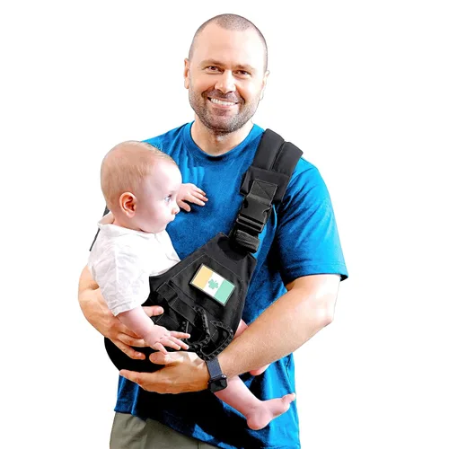 Miniatura 8 de Portabebés con Eslinga, Transportador Ajustable para Niños Pequeños con Asientos de Cadera y Mosquetones para Bebés de 3-48 Meses 10-30 Libras Niños