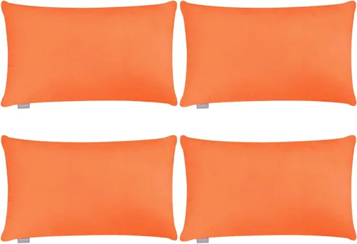 Miniatura 78 de Thmyo - Paquete de 4 fundas de almohada decorativas de 100 % algodón para lumbar, cómodas, sólidas, para Navidad/Halloween, fundas de cojín Blanco