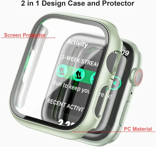 Miniatura 3 de Paquete de 16 fundas rígidas de PC para Apple Watch de 38 mm Series 3 2 con protector de pantalla de vidrio templado, cubierta protectora