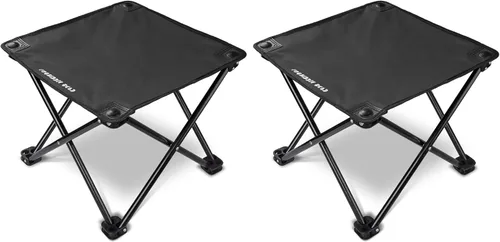 Miniatura 8 de Forbidden Road Taburete de camping portátil para senderismo, pesca, mochilero, playa, viajes, capacidad de 220 libras (negro, 14.17 x 11.8 pulgadas)