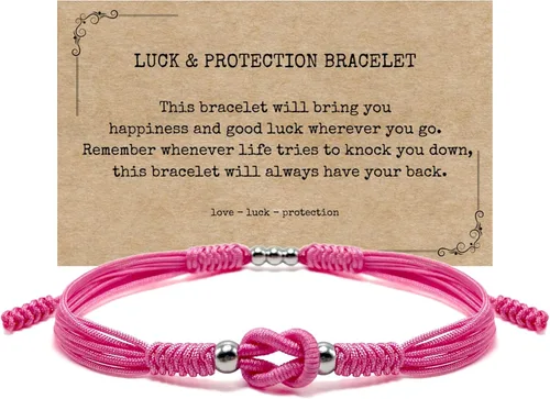 Miniatura 11 de LAMIBEE Infinity Surfer - Pulsera de la amistad con amor y amistad con color multicolor, cuerda de protección de nudo tibetano de la suerte tejida