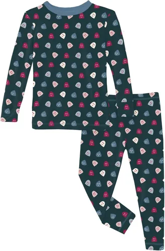 Miniatura 109 de KicKee Pants Conjunto de pijama de manga larga con estampado de piezas
