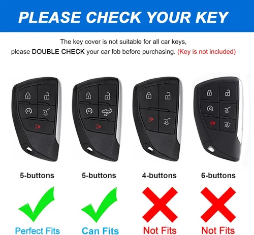 Miniatura 2 de Funda para llavero Montague para Chevy, funda de TPU suave para Silverado Tahoe Equinox Traverse Suburban GMC Yukon Denali Terrain, para llave Blanco
