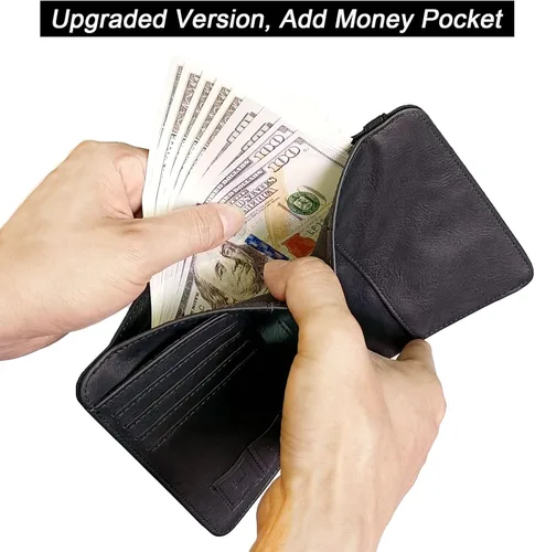 Miniatura 4 de Funda para pasaporte, cartera, artículos esenciales de viaje, de cuero, estuche con bloqueo RFID, equipaje de vacaciones, artículos imprescindibles