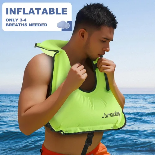 Miniatura 5 de Chaleco inflable de esnórquel para adultos, chaqueta de esnórquel portátil, chaleco de flotabilidad para esnórquel, natación, kayak, canotaje, carga