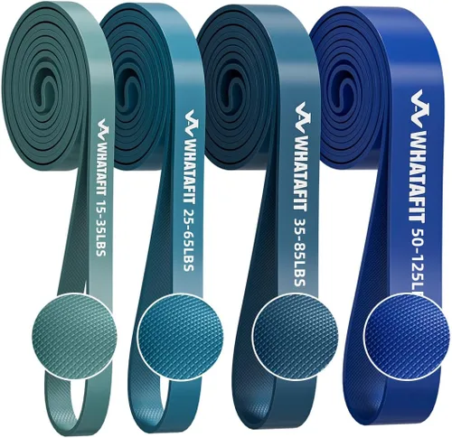Miniatura 12 de WHATAFIT Resistance Bands,Pull Up Assist Bands Set with Handles, Exercise & Workout Bands with Door Anchor for Men & Women – Home Fitness Equipment