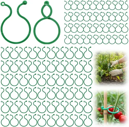 Miniatura 9 de Clips de soporte para plantas, clip de plástico seguro para plantas, clips de enrejado para tomate, uva, vid, verduras, clip de fijación de plantas