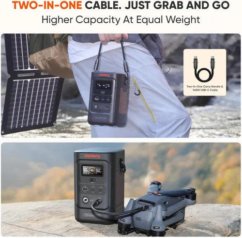 Miniatura 5 de Jackery Explorer - Banco de energía 240D, estación de energía portátil LiFePO4 de 80,000 mAh, salida de CC de 200 W, carga rápida de 1 hora