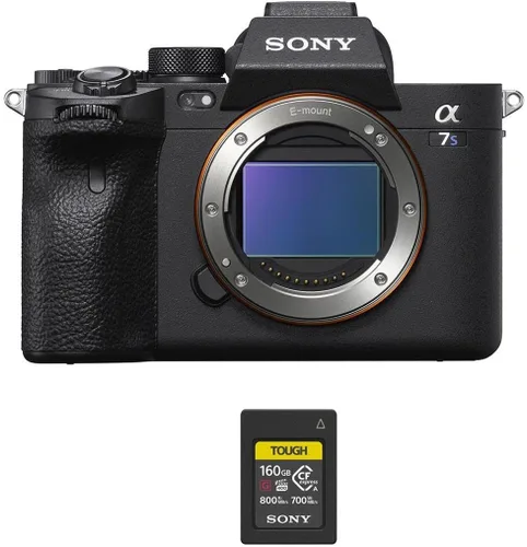 Sony Alpha a7S III - Cuerpo de cámara digital intercambiable sin espejo de marco completo (negro) - Paquete con tarjeta de memoria Sony TOUGH 160 GB