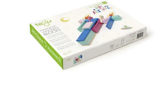 Miniatura 3 de Conjunto de 24 bloques magnéticos de madera de Tegu, talla única , Blossom