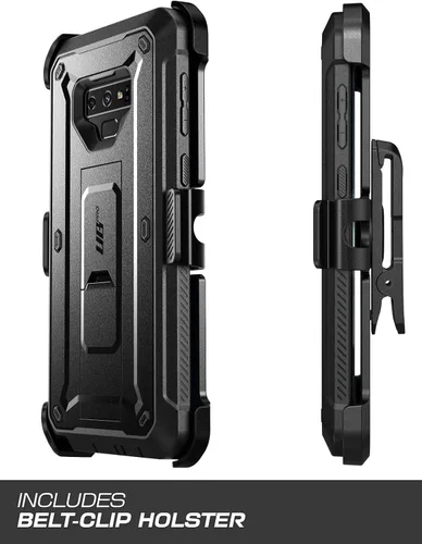 Miniatura 6 de SUPCASE Funda para Galaxy Note 9 con protector de pantalla (Unicorn Beetle Pro), [soporte integrado y clip para cinturón] Funda protectora Negro