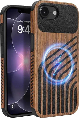 Miniatura 24 de Funda magnética ZZDZZ compatible con iPhone 14 Plus [Compatible con Magsafe] Diseño de cuero premium TPU híbrido a prueba de golpes (Negro)