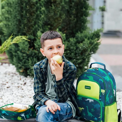 Miniatura 2 de Mommore - Juego de mochila para niños, mochila escolar ligera para niños, bolsa de libros primaria para estudiantes con correa para el pecho, 3
