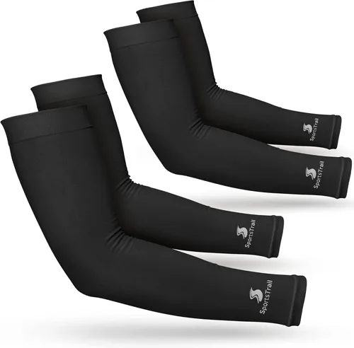 SportsTrail Mangas Refrescantes para Brazos para Hombres y Mujeres – Transpirables, Protección Solar UV, Mangas Deportivas para Brazos para Mujeres,