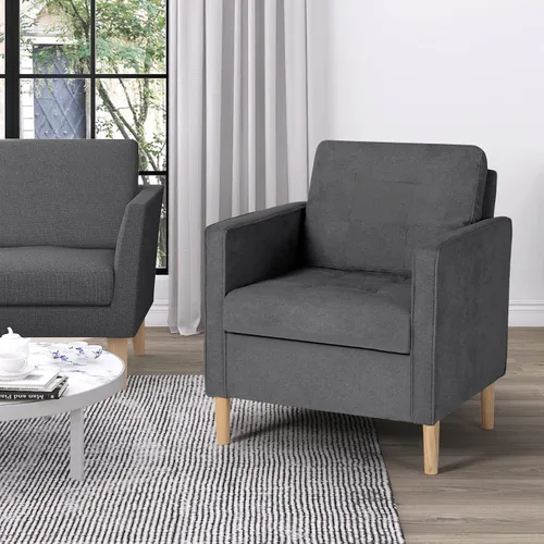 Miniatura 2 de STHOUYN Silla de dormitorio moderna y cómoda de mediados de siglo para adultos, silla de lectura para sala de estar, oficina, adecuada para espacios