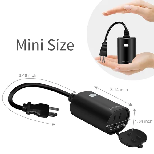 Miniatura 7 de Enchufe inteligente para exteriores con enchufe WiFi resistente, control remoto, impermeable, compatible con Alexa Google Assistant, no requiere