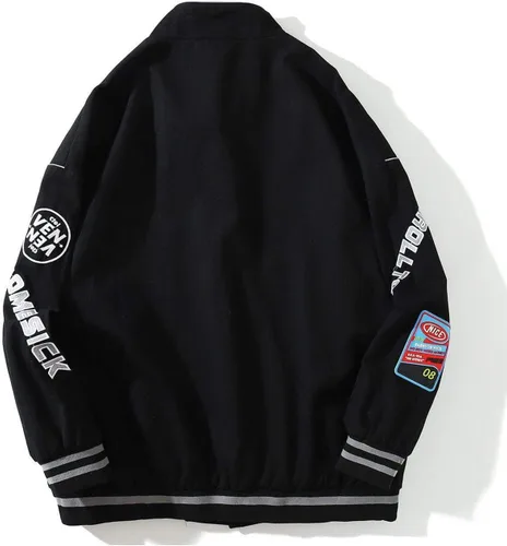 Miniatura 5 de Aelfric Eden Chaquetas de béisbol para hombre, estilo retro, casual, unisex, ropa de calle
