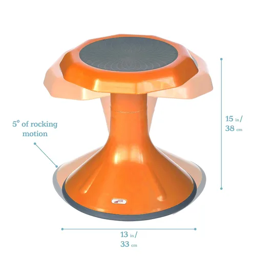 Miniatura 3 de ECR4Kids - Taburete oscilante activo ACE para niños y adultos, aula flexible y asientos en el hogar Naranja